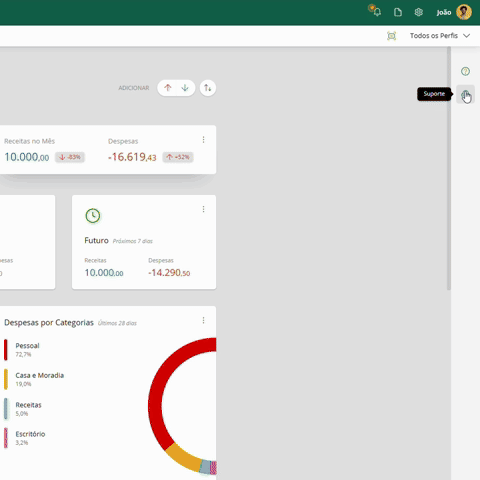 Entrando em contato com o suporte