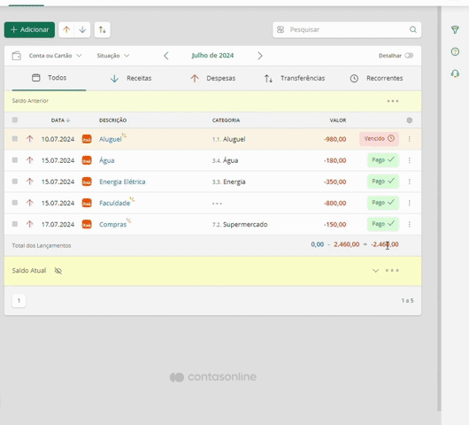 Solicitando um atendimento
