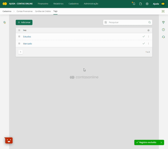Vinculando uma Tag ao lançamento