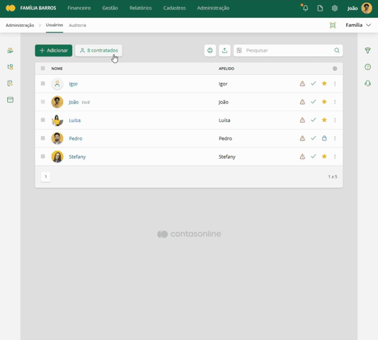 Contratando mais usuários
