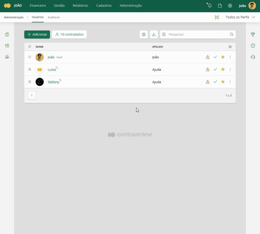 Cadastrando novos usuários
