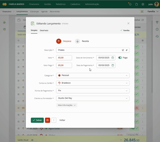 Anexando arquivos e observação