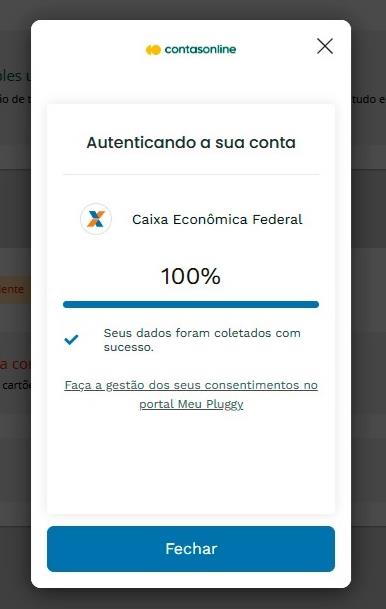 Seus dados foram coletados com sucesso