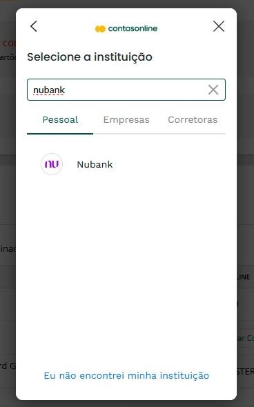 Selecionar instituição