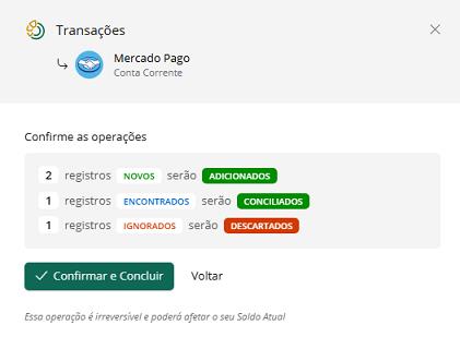 Confirmar e Concluir