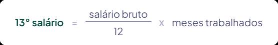 Fórmula do cálculo 13º salário