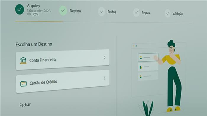 Importação de registros de cartão de crédito: organize as faturas